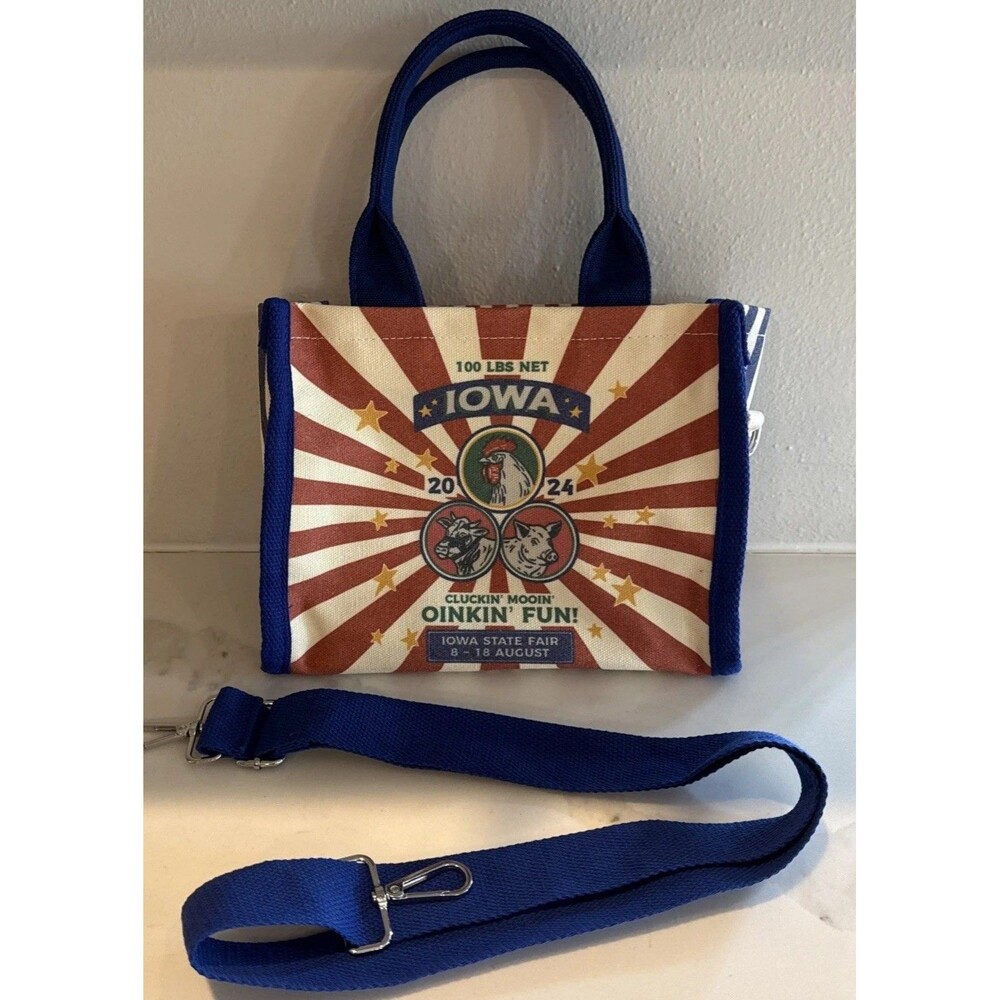 Selina Vaughan Iowa State Fair 2024 Handbag Canvas Tote/Crossbody New!